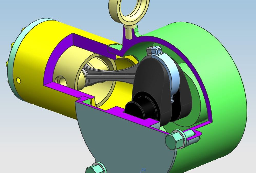 3D-Section through an assembly